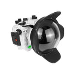 Kit de carcasa para cámara UW Sony A9 PRO V.3 Series con puerto domo de 6" V.7 (incluido el puerto estándar). Blanco