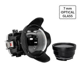 Underwater housing for Sony RX1xx with 6 inch Optical Glass Dry Dome Port - black