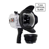 Salted Line 60M/195FT Waterproof housing for Sony RX1xx series with Pistol grip & 6" Optical Glass Dry Dome Port