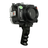 Sony A6600 40M/130FT Waterproof housing with 67mm thread port for E16-50mm PZ (Zoom gear included) Aluminium Pistol Grip trigger.