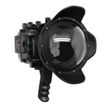 Carcaça Sony A7 II NG V.2 Series 40M/130FT UW com porta Dome de 6" e cabo de pistola de alumínio (porta padrão) Preto