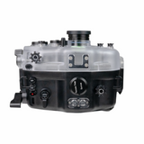 Fujifilm X-H2/X-H2S 40M/130FT Underwater camera housing with glass Flat Short Port. XF 16mm