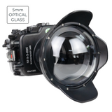 Custodia per fotocamera subacquea Fujifilm X-H2/X-H2S 40M/130FT con porta cupola in vetro ottico da 6". XF 18-55mm