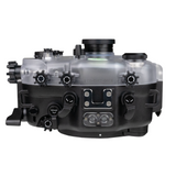 Custodia per fotocamera subacquea Fujifilm X-T5 40M/130FT con porta piatta in vetro da 6". XF 16-80mm