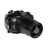 Sony A7C 40M/130FT Unterwasserkameragehäuse mit 67 mm flachem langem Gewindeanschluss. Fokussiergerät für Sony FE90mm im Lieferumfang enthalten