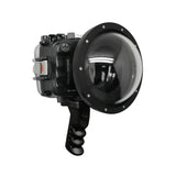Salted Line waterproof UW housing for Sony A6xxx series with Aluminium Pistol Grip & 6" Dry dome port - Surf (Black) / GEN 3
