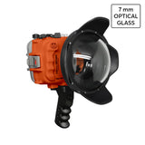 Salted Line UW housing for Sony A6xxx series with Aluminium Pistol Grip & 6" Optical Glass Dry dome port (Orange) / GEN 3