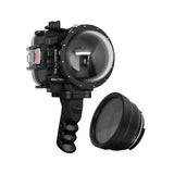 Salted Line Waterproof UW housing for Sony RX1xx series with Aluminium Pistol Grip & 4" Dry Dome Port - black