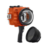 Salted Line UW housing for Sony A6xxx series with pistol grip & 4" Dry Dome Port / GEN 3 - orange