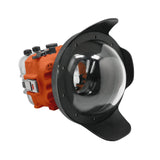Salted Line waterproof UW housing for Sony A6xxx series with 8" Dry dome port (Orange) / GEN 3
