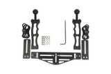 Salted Line Adjustable Full Aluminium Tray with two 1" Ball Clamps Bundle.