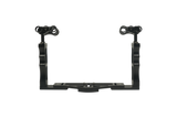 Salted Line Adjustable Full Aluminium Tray with two 1" Ball Clamps Bundle.