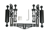 Salted Line Adjustable Full Aluminium tray with arms and clamps bundle