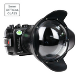 Sea Frogs Sony ZV-E10 40M/130FT Underwater camera housing with 6"Optical Glass Dome port V.2 for FE16-35mm F2.8 GM (zoom gear included).