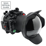 Kit de carcasa para cámara UW Sony A1 FE16-35mm F2.8 GM (equipo de zoom incluido) con puerto Glass Dome V.2 de 6" (sin puerto estándar). Negro
