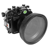 Custodia per fotocamera subacquea Fujifilm X-T5 40M/130FT con porta piatta in vetro da 6". XF 16-80mm