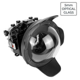 Custodia per fotocamera subacquea Fujifilm X-T5 40M/130FT con porta Glass Dry Dome da 8". XF 18-55mm