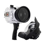 60M/195FT Waterproof housing for Sony RX1xx series Salted Line with Pistol grip & 6" Dry Dome Port(White) - A6XXX SALTED LINE Sea Frogs