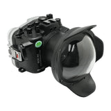 Carcasa para cámara subacuática SeaFrogs de 40 m/130 pies para Canon EOS R5 con puerto de domo seco de 6" (RF 14-35 mm f/4L)