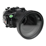 Carcasa para cámara subacuática Sony A7С 40M/130FT con puerto largo plano de vidrio óptico de 6" para Sony FE24-105 F4 (equipo de zoom incluido).