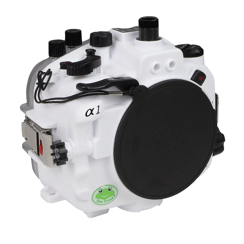Boîtier de caméra étanche sous-marine Sony A1 Salted Line série 40M/130FT uniquement. Blanc