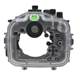 Sony A7S III FE16-35mm F2.8 GM (ingranaggio zoom incluso) Kit alloggiamento fotocamera UW con porta cupola in vetro ottico da 6" V.2 (senza porta standard). Nero