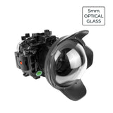 Sony A7 III / A7R III PRO V.3 Series FE12-24mm f4g UW camera housing kit with 6" Optical Glass Dome port V.10 (without flat port) Zoom rings for FE12-24 F4 and FE16-35 F4 included.