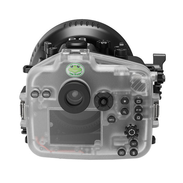 Sea Frogs Boîtier de caméra sous-marine 40 m/130 pieds pour Canon EOS R6 Mark II avec port plat long de 6" (RF 24-105 mm f4L IS)