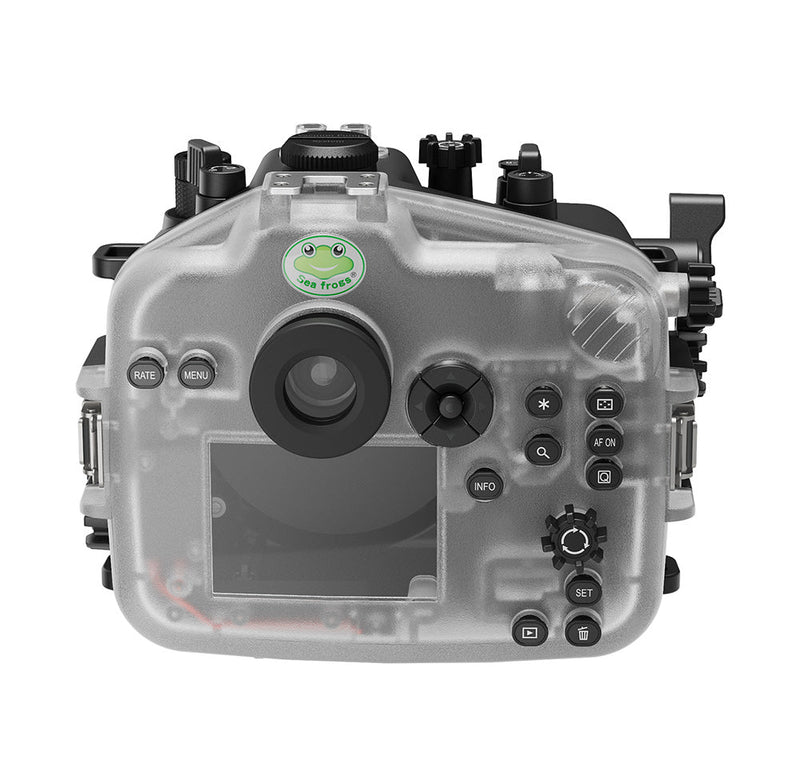 Sea Frogs Caixa de câmera subaquática de 40m/130 pés para Canon EOS R6 Mark II. Apenas o corpo.