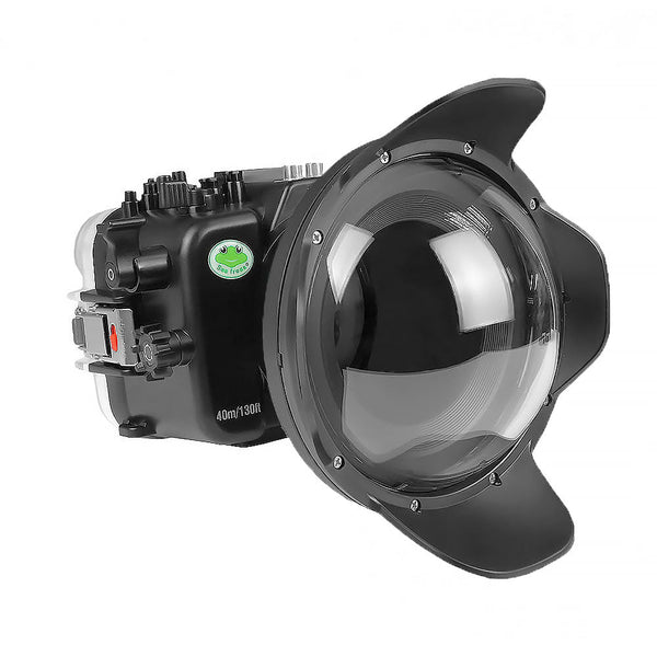 Sea Frogs Sony FX30 40M/130FT Waterproof camera housing with 6" Dome port V.7 for Sigma 18-50mm F2.8 DC DN (zoom gear included)