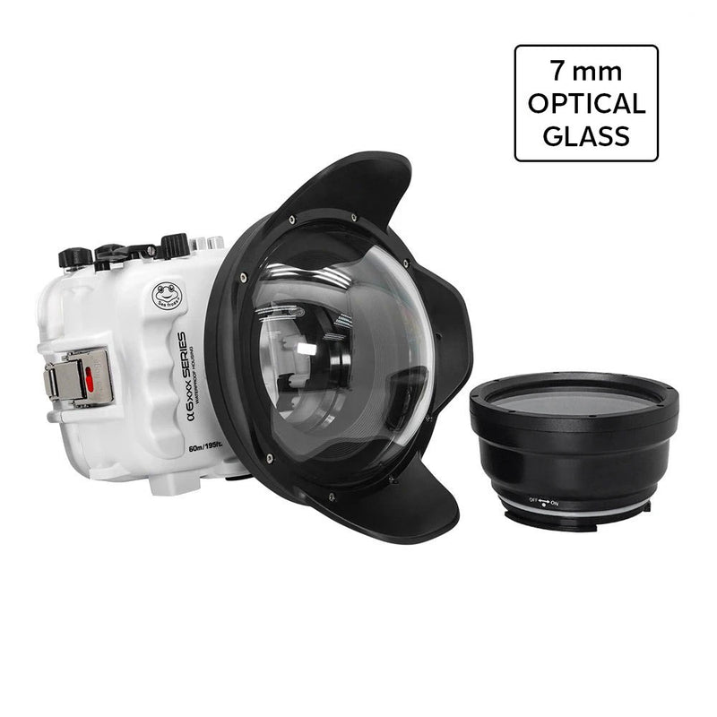 Salted Line UW housing for Sony A6xxx series with 6" Optical Glass Dry dome port (White) / GEN 3