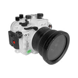 Kit de caixa de câmera Sony A9 PRO V.3 Series FE12-24mm f4g UW com porta Dome de 6" V.10 (incluindo porta padrão) Anéis de zoom para FE12-24 F4 e FE16-35 F4 incluídos. Branco