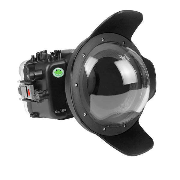Custodia per telecamera subacquea Sony FX3 40M/130FT con porta Dome da 8" V.9 per FE12-24mm F4 (anelli zoom per FE12-24 F4 e FE16-35 F4 inclusi)