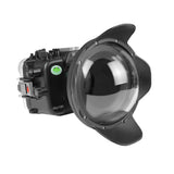 Sony FX3 40M/130FT Underwater camera housing with 6" Dome port V.10 (FE16-35mm F2.8 GM II Zoom gear included).