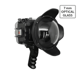 Salted Line UW housing for Sony A6xxx series with Aluminium Pistol Grip & 6" Optical Glass Dry dome port (Black) / GEN 3