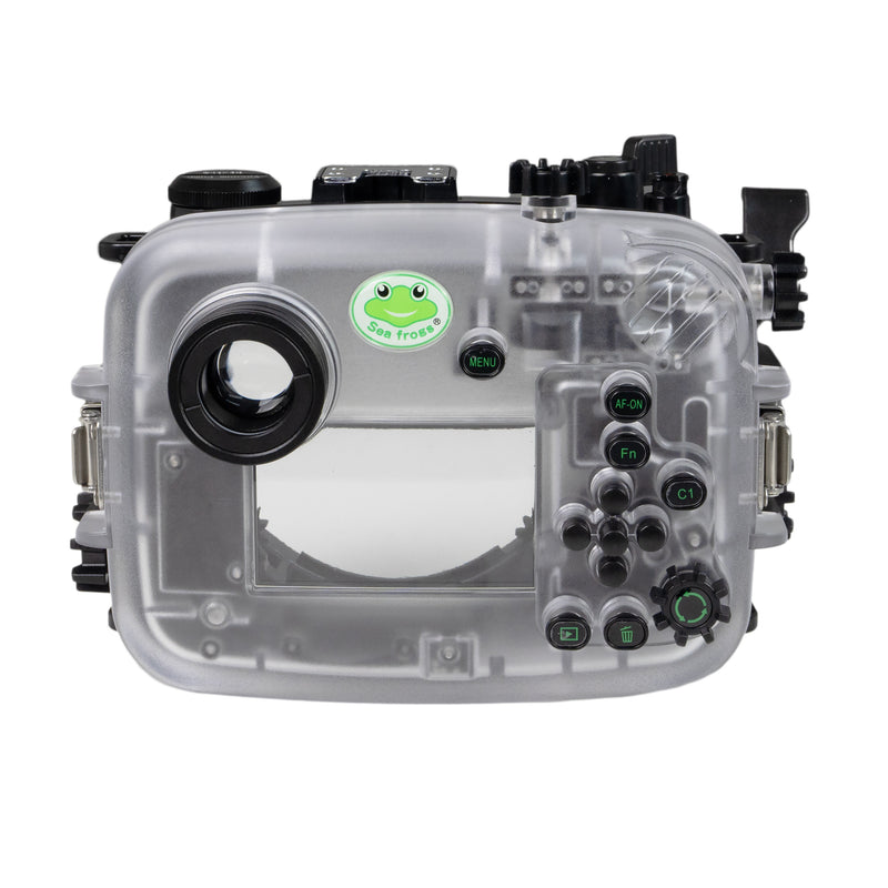 Sea Frogs Sony A6700 40M/130FT Waterproof camera housing with 4" Flat Long Port for 18-105mm lens (zoom gear included)