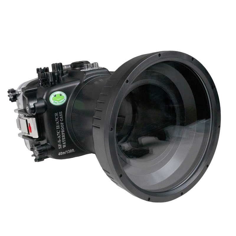 Sea Frogs Sony A7С II/A7CR 40M/130FT Underwater camera housing with 6" optical Glass Flat Long Port for Sony FE24-70 F2.8 GM II (zoom gear included).