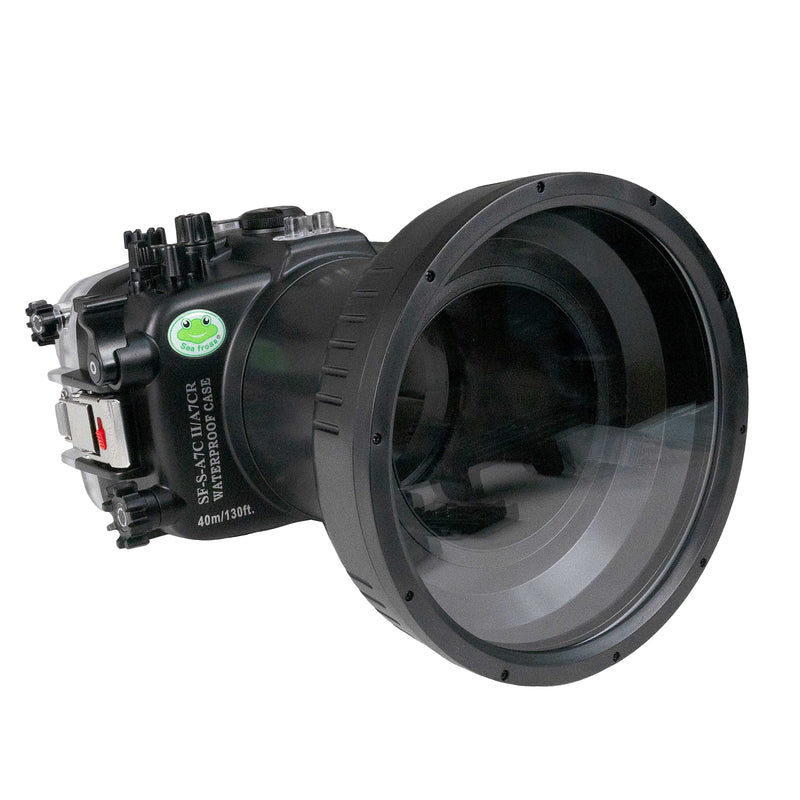 Sea Frogs Sony A7? II/A7CR 40M/130FT Underwater camera housing with 6" optical Glass Flat Long Port for Sigma 24-70 F2.8 DG DN II (zoom gear included)