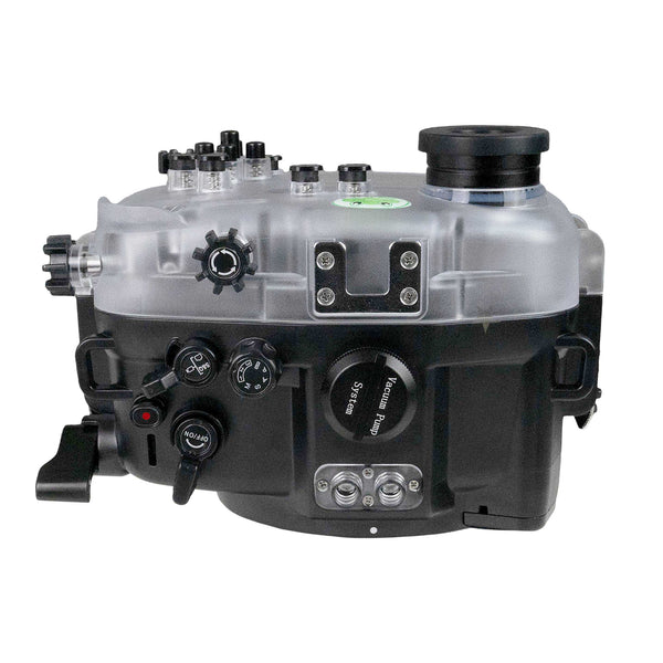 Sea Frogs Sony A7? II/A7CR 40M/130FT Underwater camera housing with 6" optical Glass Flat Long Port for Sigma 24-70 F2.8 DG DN II (zoom gear included)
