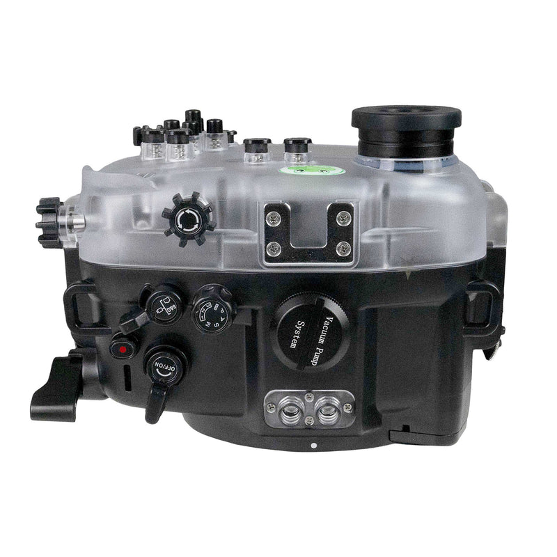 Sea Frogs Sony A7? II/A7CR 40M/130FT Underwater camera housing with 6" optical Glass Flat Long Port for Sigma 24-70 F2.8 DG DN II (zoom gear included)