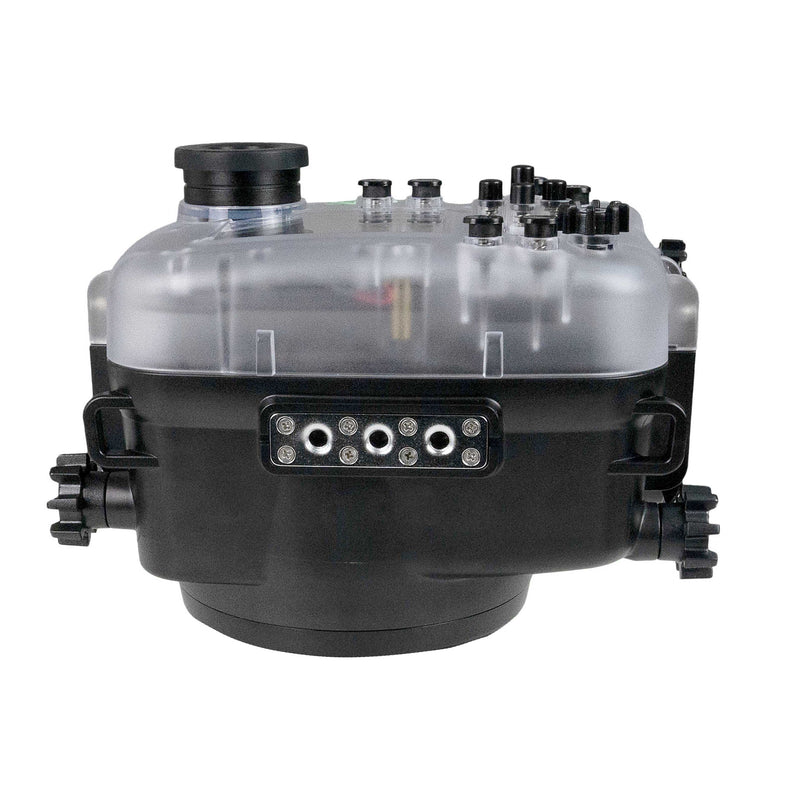 Sea Frogs Sony A7С II/A7CR 40M/130FT Underwater camera housing with 6" optical Glass Flat Long Port for Sony FE24-70 F2.8 GM II (zoom gear included).