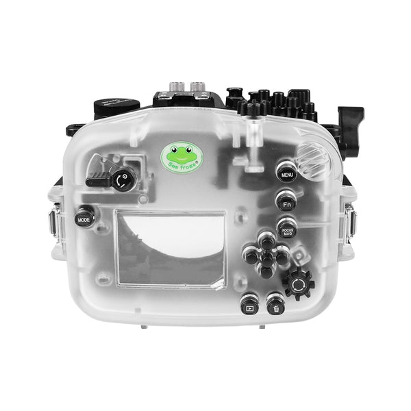 Sea Frogs Sony FX30 40M/130FT Caixa de câmera à prova d'água com porta Dome de 6" V.7 para Sigma 18-50mm F2.8 DC DN (equipamento de zoom incluído)