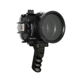 Caixa UW à prova d'água Salted Line para a série de câmeras Sony RX1xx com punho de pistola de alumínio - preto