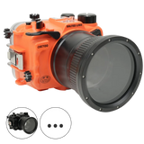 [a6700-fp90l4] Salted Line Sea Frogs Underwater Camera Housing for Sony A6700 with 4'' Glass Flat Port