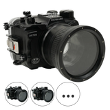 [a6700-fp90l4] Salted Line Sea Frogs Underwater Camera Housing for Sony A6700 with 4'' Glass Flat Port