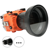 [a6700-fp90l6] Salted Line Sea Frogs Underwater Camera Housing for Sony A6700 with 6'' Glass Flat Port