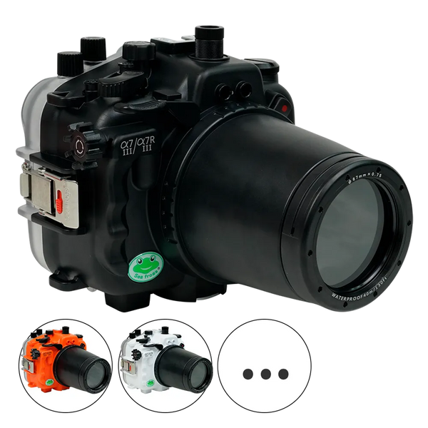 [a7iii-a7riii-fp90l67] Sea Frogs Salted Line Underwater Camera Housing for Sony A7III/A7RIII with 67mm Thread Glass Flat Port