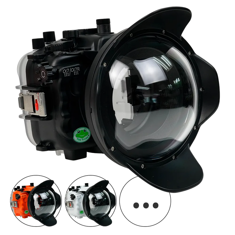 [a7iii-a7riii-v7-dp90a6] Sea Frogs Salted Line Underwater Camera Housing for Sony A7III/A7RIII with V7 Dome Port