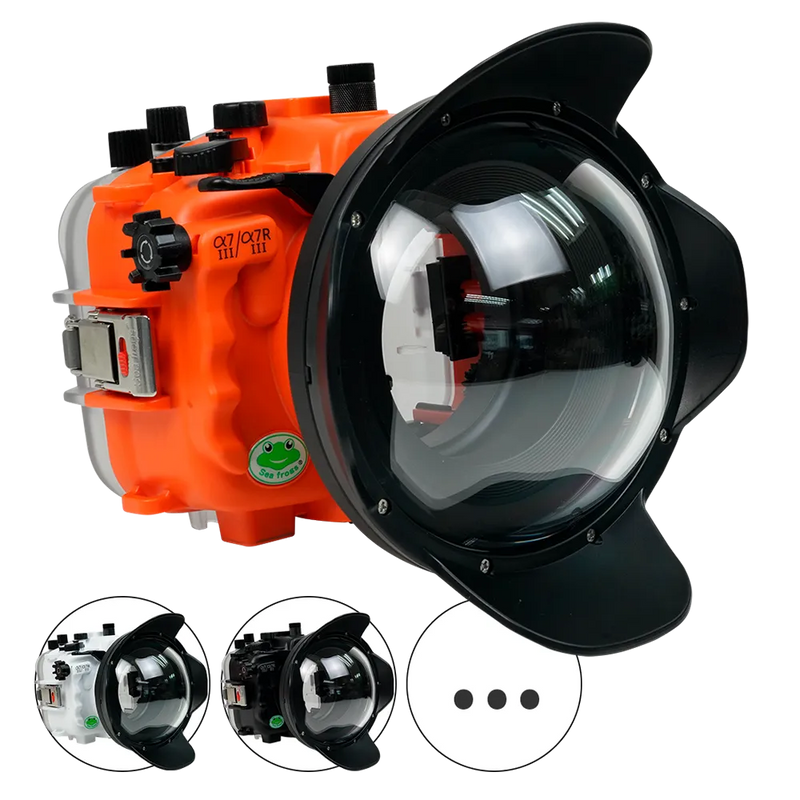 [a7iii-a7riii-v7-dp90a6] Sea Frogs Salted Line Underwater Camera Housing for Sony A7III/A7RIII with V7 Dome Port