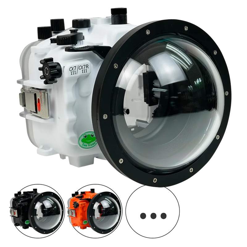 [a7iii-a7riii-v7-dp90a6s] Sea Frogs Salted Line Underwater Camera Housing for Sony A7III/A7RIII with V7 Dome Port